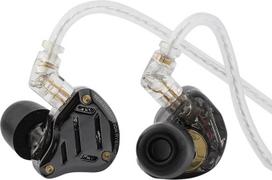 LINSOUL KZ ZS10 PRO 2 ausinės-monitorius (IEM), 1DD+4BA hibridinės ausinės su kabeliu, su 4 lygių derinimo jungikliu, 3-jų dažnių kryžminio filtro žaidimų ausinės, sidabru padengtas IEM kabelis (be mikrofono, juodos spalvos)