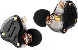 LINSOUL KZ ZS10 Pro, 4BA+1DD, 5 garsiakalbių ausinės, Hi-Fi laidinės ausinės, žaidimų ausinės, hibridinės IEM ausinės, nuimamas 2-pin kabelis (be mikrofono, tamsiai juodos spalvos)