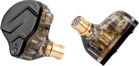 LINSOUL KZ ZSN PRO X hibridinės metalinės ausinės su dviem garsiakalbiais (1BA + 1DD) HiFi | Metalinės HiFi ausinės su nuimamu įleistiniu 2 kontaktų kabeliu, pagamintos iš cinko lydinio, be mikrofono, pilkos spalvos