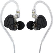 LINSOUL KZ ZSN PRO X hibridinės metalinės ausinės su dviem garsiakalbiais (1BA + 1DD) – Hi-Fi ausinės su nuimamu įleistiniu 2-pin kabeliu (pilkos spalvos, su mikrofonu) | Metalinės Hi-Fi ausinės su nuimamu įleistiniu 2 kontaktų kabeliu iš cinko lydinio su