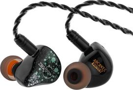 LINSOUL ZiiGaat Arcanis ausinės, profesionalios 2DD+5BA hibridinės IEM ausinės, žaidimų ausinės, Hi-Fi ausinės su nuimamu kabeliu, skirtos muzikantams ir audiofilams | Hi-Fi ausinės, 4 kanalų pasyvus kryžminis filtras su 3D spausdintu dervos korpusu, nuim
