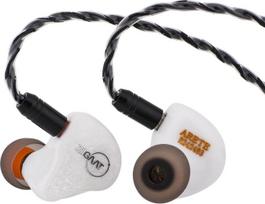LINSOUL „ZiiGaat x Fresh Reviews Arete“ ausinės su į ausį įdedamais monitoriais, 1DD+4BA hibridinės IEM ausinės, laidinės žaidimų ausinės, pritaikytos studijiniam monitoriavimui, su nuimamu IEM kabeliu, skirtos muzikantams ir audiofilams (baltos)