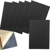 Lipnios EVA putų pagalvėlės, skirtos garso izoliacijai, stalčių pamušalams, vandeniui atspariam sandarinimui ir rankdarbiams, 6 vnt. rinkinys, 30 x 20 x 0,4 cm, juodos spalvos