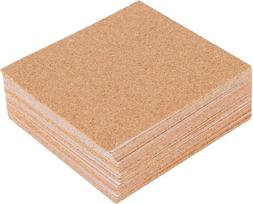 Lipnios kamštinės plokštės, lipnios kamštinės padėkliukai su medžio imitacija, 100 x 1 mm, 40 vnt.
