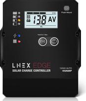 LNEX saulės baterijų įkrovimo reguliatorius su plokščiu korpusu, 5 pakopų įkrovimas su LCD ekranu, 12 V/24 V, automatinis PWM reguliatorius, 40 A, skirtas LiFePO4, AGM, gelinėms, šlapiosioms ir ličio baterijoms