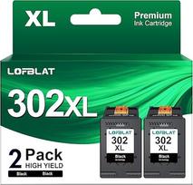 LOFBLAT 302XL juodos spalvos HP 302 spausdintuvo kasetės, skirtos HP Envy 4525 4520 4527 4522 HP DeskJet 3630 3633 3636 3638 HP OfficeJet 3831 3830 5220 spausdintuvo kasetėms (juodos spalvos, 2 pakuotės)