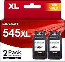 LOFBLAT PG 545XL juodos spalvos daugkartinė pakuotė, suderinama su "Canon" spausdintuvo 545 XL juodos spalvos kasetėmis su "Canon MX495 TR4550 TS3450 TR4551" kasetėmis su "Pixma TS3350 MG2555s TS3355 TS3151" spausdintuvu (2 juodos spalvos)