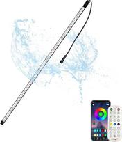 Longrun LED juosta, baseino apšvietimas po vandeniu IP68, atsparus vandeniui, App Control tvenkinio šviesa 7 spalvos, LED apšvietimas krioklys su nuotolinio valdymo pultu, skirtas akvariumui, fontanui, upeliui, baseinui, 28,5 cm