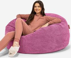 Lounge Pug, Mamutas Sofa Bean Bag XXL Milžiniška kėdė Pom-Pom Pink