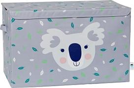 LOVE IT STORE IT Dėžutė su dangčiu didelė - medžiaginė žaislų skrynia - sutvirtinta medžiu - tvirta ir stabili - pilka su Koala - 62 x 38 x 39 cm