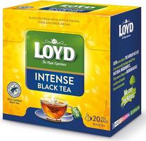LOYD – Juodoji arbata „Intense Black“ – 20 piramidinių maišelių – aukščiausios kokybės juodoji arbata, intensyvus ir sodrus skonis iš geriausių Kenijos sodų, skirta tikriems žinovams – 40 g