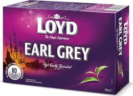 LOYD – „Earl Grey“ arbata – 80 apvalių arbatos maišelių – aukščiausios kokybės juodoji arbata su bergamote, visame pasaulyje pripažinta ir gaivinanti juodoji arbata, idealiai tinka bet kuriuo paros metu – 120 g