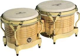 LP Latin Percussion LP811002 Matador Wood Bongo Natural Gold Hardware