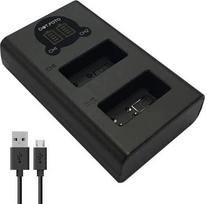 LP-E17 dvigubas USB LCD įkroviklis (LC-E17E tipo) skirtas „Canon“