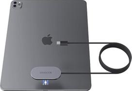 LULULOOK Magnetinis belaidis įkroviklis "iPad Pro" 12,9 colių (3-iasis/4-asis/5-asis/6-asis) ir "iPad Air" 13 colių (M2/M3/M4), 18 W greitasis įkrovimas per išmaniąją jungtį su 2 m USB-C kabeliu