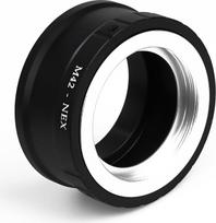 M42-NEX objektyvo adapteris, skirtas M42 objektyvams, suderinamas su „Sony“ E bajoneto tipo NEX fotoaparatais Adapteris