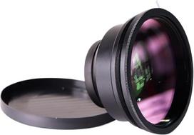 M79/M85 skenavimo UV F-Theta objektyvas, 355 nm, židinio nuotolis F160–420 mm, skenavimo laukas 110 x 110–330 x 330, skirtas UV lazerio-galvo sistemai