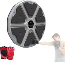 MAGIC SELECT bokso mašina Muzikinė bokso mašina, elektroninė muzikos bokso mašina, PU sieninis bokso treniruoklis su bokso pirštinėmis, LED bokso padas, "Bluetooth", šviečia muzikos ritmu (3 režimai,