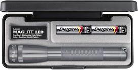 Maglite SP22097F Mini Maglite 2AA daugiamodis LED žibintuvėlis 17 cm su maks. 31 val. baterijos veikimo laikas, įskaitant 2 AA baterijas dėkle Titano pilkos spalvos