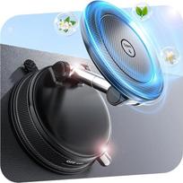 Magnetinis automobilinis mobiliojo telefono laikiklis [2-in-1 kvapo ir viršutinio vakuumo siurbtukas], 360° pasukamas ir sulankstomas automobilinis laikiklis su aromaterapijos funkcija, skirtas "Magsafe iPhone 17/16/15/14/14/13/12" serijai, juodas