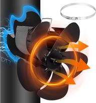 Magnetinis krosnies ventiliatorius be elektros, didelis dvigubas su 5 mentėmis, tylus, židinio ventiliatorius su termometru ir atsarginiu žiedu, didelės erdvės malkoms/kuro rietuvėms/laužavietėms/krosnies vamzdžiams/vamzdžiams