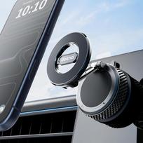Magnetinis mobiliojo telefono laikiklis automobiliui, suderinamas su „MagSafe“, pasukamas 360° | Mobiliojo telefono laikiklis su vakuumine siurbtuvėle, [su 17 magnetais], skirtas montuoti ant priekinio stiklo ar prietaisų skydelio, suderinamas su „iPhone
