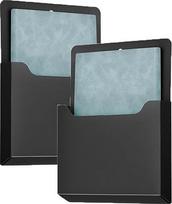 Magnetinis segtuvų laikiklis, magnetinis rašiklio laikiklis, su stipriu magnetu, magnetinis popieriaus laikiklis, dokumentų laikiklis, kanceliarinės prekės, laikiklis, A4 formato dokumentų, laiškų laikiklis (juodas, 2 vnt.)