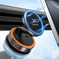 Magnetinis telefono laikiklis automobiliui, vakuuminis magnetinis telefono laikiklis automobiliui, skirtas „MagSafe“ įrenginiams, reguliuojamas 360° kampu, su itin stipria siurbtuko sukibimo jėga – skirtas „iPhone 17 Pro Max“, „16“, „15“, „14“, „13“, „12“