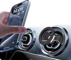 MagSafe automobilinis mobiliojo telefono laikiklis [apvali ventiliacija], magnetinis automobilinis laikiklis Mercedes A/B/C/V/GLC/Sprinter, suderinamas su iPhone ir Samsung įrenginiais, Mercedes Benz priedai