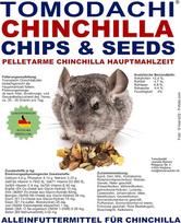 Maistas šinšiloms, Maistas šinšiloms, Daug daržovių, Mažos granulės, Pilnavertis maistas šinšiloms, Skanus, Šiai rūšiai pritaikytas, Subalansuotas pašarų mišinys šinšiloms, „Tomodachi“ maistas šinšiloms, 15 kg