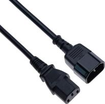 Maitinimo prailginimo kabelis AC, IEC C13 į C14, 10 m, kompiuterio maitinimo kabelis (vyriškas į moterišką jungtį), suderinamas su kompiuterio monitoriumi, spausdintuvu, PDU, UPS sistemomis, serveriais, garso ir vaizdo įrenginiais (juodas)