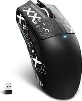 MAMBASNAKE x Attack Shark X11SE 59 g lengva belaidė žaidimų pelė PAW3311 | 22 000 DPI, „Bluetooth“/2,4 GHz/laidinis biuro pelė su apyranke, 2 000 W paspaudimų, 40G pagreitis, ilgas baterijos veikimo laikas, skirta „Win“/„Mac“ – juoda