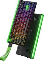 MAMBASNAKE x Attack Shark R85HE 75% Laidinė magnetinio perjungimo klaviatūra, 8000Hz mėginių dažnis, greitas suveikimas, 0,005 mm RT tikslumas, 0,08 ms delsos laikas, RGB apšvietimas (neoninė žalia)