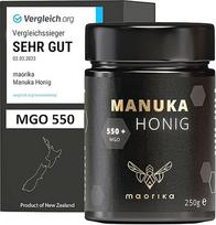 maorika - Manuka medus 550 MGO + 250 g stiklinėje pakuotėje (nepermatomas, be plastiko) - laboratorijoje išbandytas, sertifikuotas iš Naujosios Zelandijos