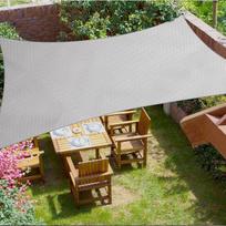 Markizė su apsauga nuo vandens ir UV spindulių, pagaminta iš sustorinto 420D „Oxford“ audinio – puiki pavėsinė balkonui, sodui ir terasai, pilkos spalvos (3 x 4 m, pilkos spalvos)