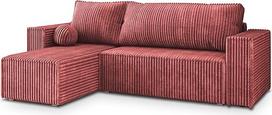 Masseno Tilia 62 RAVELO T Kampinė sofa su miego funkcija, L formos, sofa su lovos dėže, svetainės sofa, sofa, sofa, sofa lova, sofos komplektas, rožinės spalvos