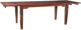 MASSIVMOEBEL24.DE Kolonijinio stiliaus valgomojo stalas 160-200/240 x 90 cm Akacijų masyvo baldai "Oxford Suno" #120 su 2 pritvirtinamomis lėkštėmis