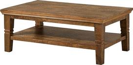 MASSIVMOEBEL24.DE Rodez Kavos staliukas iš medžio masyvo #123 Mango mediena tamsiai ruda alyvuota 120 x 75 x 45 cm su dėže Medžio masyvo staliukas Šalutinis staliukas