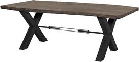 Massivmoebel24.de Valgomojo stalas iš akacijos 240 x 110 x 76 cm, pilkai lakuotas, su geležine etikete Nr. 178 | 240x110x76 cm (PxGxA) 128 kg Pramoninis, išardytas, visiškai masyvus MASSIVMOEBEL24.DE
