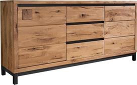 MASSIVMOEBEL24.DE VILLANDERS #109 Komoda „Wild Oak Natural Oiled“ | 175 x 45 x 85 cm (P x G x A) 107 kg. Šiuolaikiška, surinkta, pagaminta iš vientiso masyvo medžio MASSIVMOEBEL24.DE