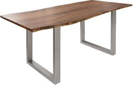 MASSIVMOEBEL24.DE Valgomojo stalas iš natūralios akacijos, lakuotas, laisvos formos | 220 x 100 x 76 cm (P x G x A) 68 kg. Šiuolaikinis, surenkamas. Iš masyvios medienos MOEBEL24.DE