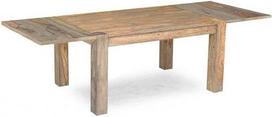 MASSIVMOEBEL24.DE „Nature Grey“ valgomojo stalas su „Sheesham“ tvirtinimo plokštėmis, įvairių dydžių, spalva: alyvuota pilka, matmenys: 140–22 x 90 cm