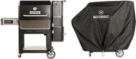 MasterBuilt Gravity Series 1050 Grill, Black and Weather Cover for Gravity Series 1050® Digital Charcoal Grill with Smoker