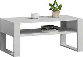 MATKAM KAJA kavos staliukas, H50 x W100 x D53,6 cm, "Loft Retro", atvira lentynėlė po stalviršiu, ašmeninės kojos (balta/balta)