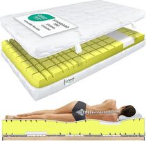 Matratzen Perfekt 9 zonų "Terra Med Visco Cold Foam" čiužinys 160 x 200 cm - su "Visco" pečių zona ir "Memory Foam" didelio tankio "Tencel" užvalkalo kietumu H2 Aukštis 24 cm