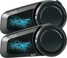 MAXTO M2S 6 dalių "Bluetooth" ausinės, IP67 Wasserdicht mit Geräuschunterdrückung, Helmkommunikationssystem für 2-6 Personen, Sprachassistent, FM Radio & Musik-Sharing (2 vnt.)