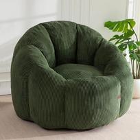 MAXYOYO suaugusiųjų sėdmaišis, moliūgo formos sėdmaišis-sofa su užpildu, virvelinė sofa-lova, sėdmaišis-kėdė, skirta svetainei ir miegamajam