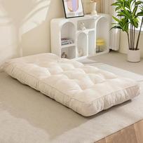 MAXYOYOYO Futon čiužinys, dygsniuotas sulankstomas čiužinys, grindų sofa su smulkintų putų užpildu ir dirželiais, praktiškas sulankstomas grindų čiužinys (be rėmo)