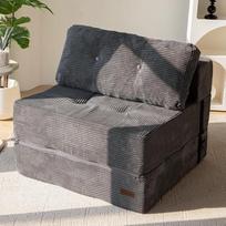 MAXYOYOYO sulankstoma sofa su miego funkcija, sulankstoma sofa lova su didelio tankio atraminėmis putomis, nešiojamoji 4-in-1 sulankstoma kėdė, virstanti grindų gulte, universali grindų sofa