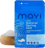 MAYİ natūrali druska (stambi) 500 g – rankomis surinkta, košerinė, be mikroplastiko, turtinga mineralais, nerafinuota, idealiai tinka elektrolitiniams gėrimams, maisto gaminimui, konservavimui ir dietai su mažu natrio kiekiu